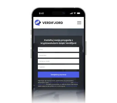 Formularz startowy na Oficjalna strona internetowa Verdifjord